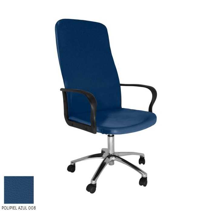 Sillón dirección ROCKY de Vincolo, respaldo alto, base aluminio