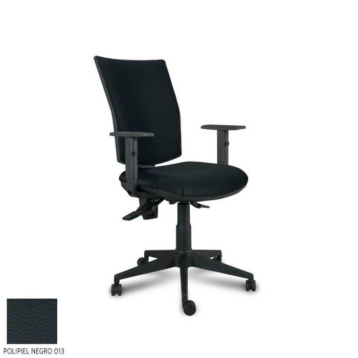 Silla Operativa ergonómica Athenea tapizada de Vincolo brazos regulables y base negra
