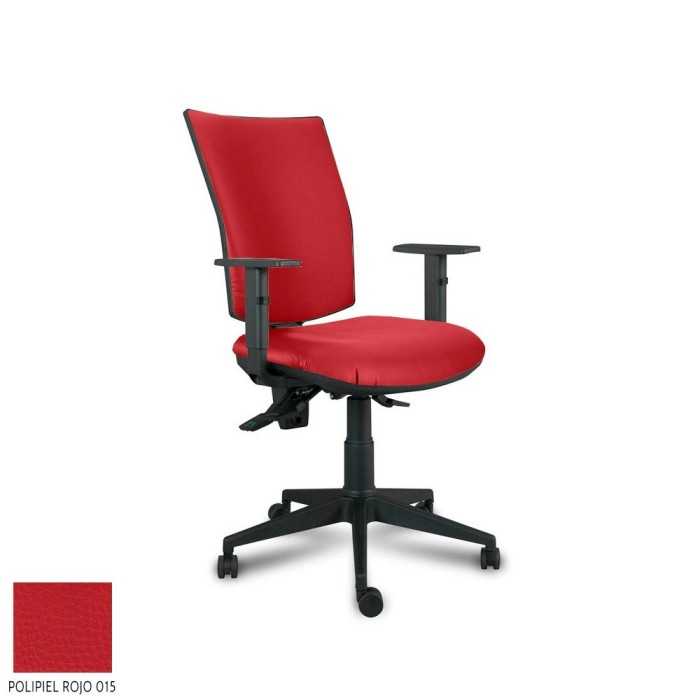 Silla Operativa ergonómica Athenea tapizada de Vincolo brazos regulables y base negra