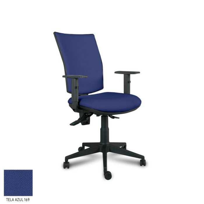 Silla Operativa ergonómica Athenea tapizada de Vincolo brazos regulables y base negra