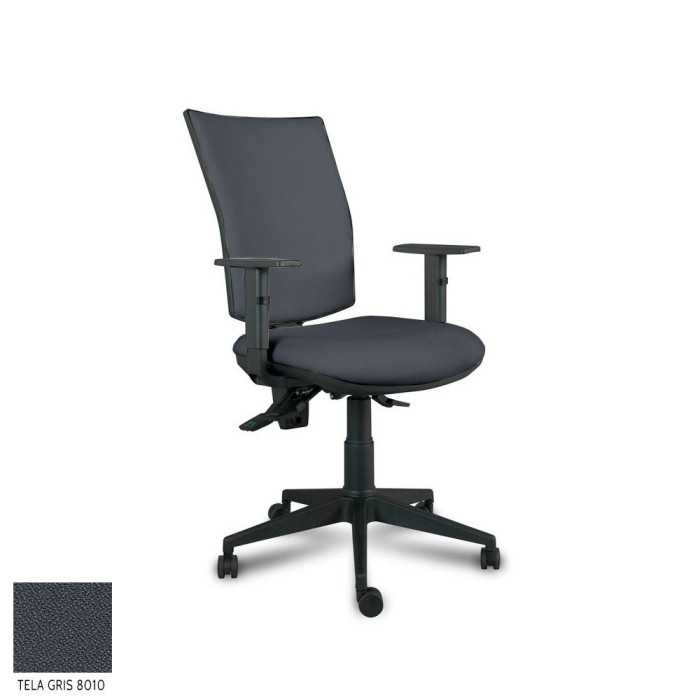 Silla Operativa ergonómica Athenea tapizada de Vincolo brazos regulables y base negra