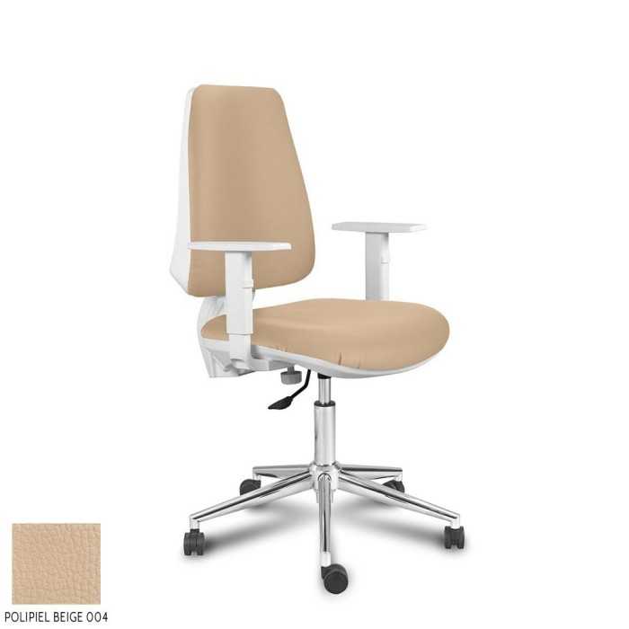 Silla Operativa ergonómica EQUIS WHITE de Vincolo brazos regulables
