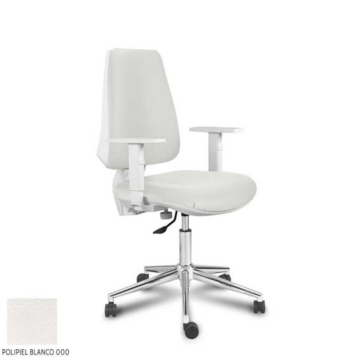 Silla Operativa ergonómica EQUIS WHITE de Vincolo brazos regulables