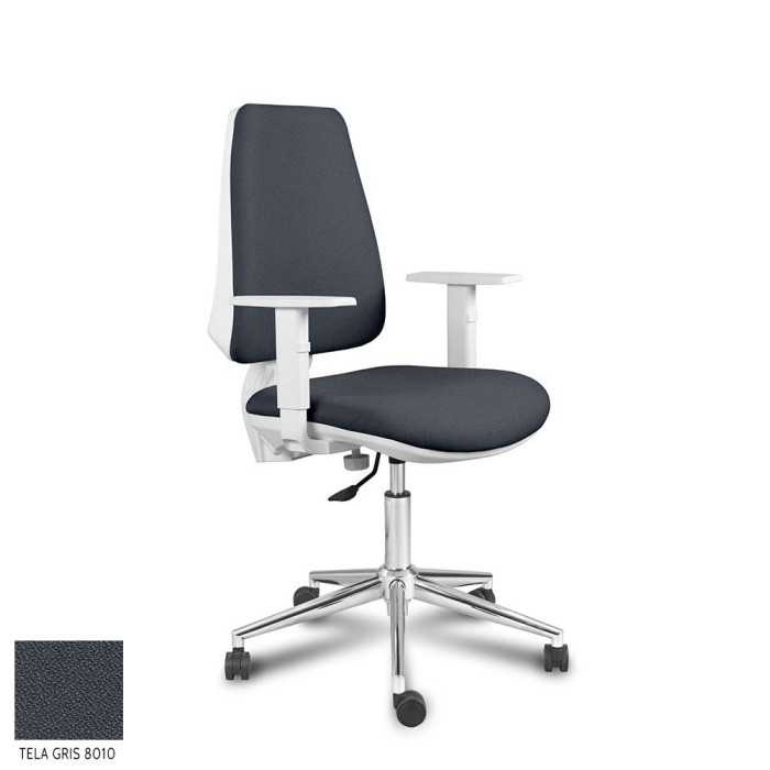 Silla Operativa ergonómica EQUIS WHITE de Vincolo brazos regulables