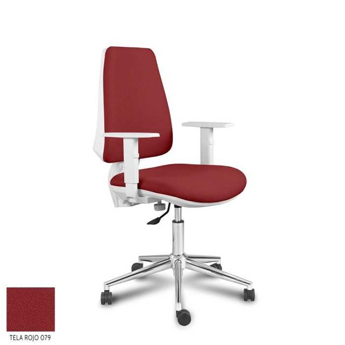 Silla Operativa ergonómica EQUIS WHITE de Vincolo brazos regulables