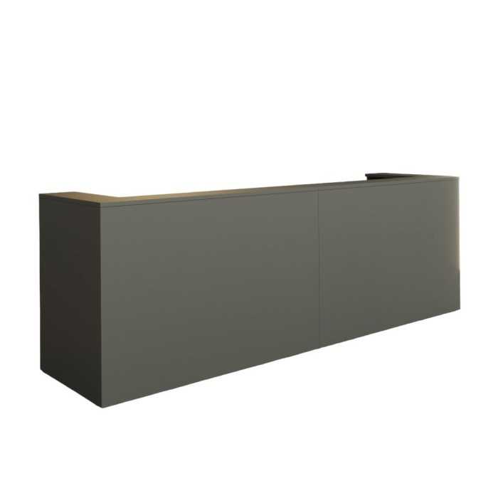 Mostrador de recepción doble ZETA, con pasacables, color configurable
