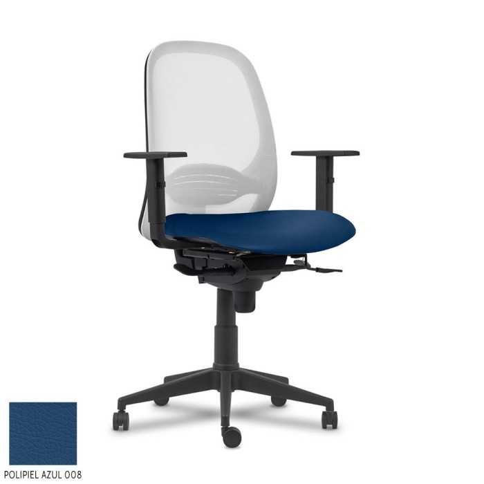 Silla ergonómica de oficina modelo Adara negra de Vincolo, brazos regulables
