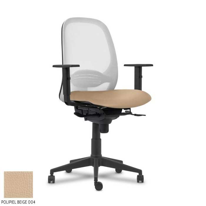 Silla ergonómica de oficina modelo Adara negra de Vincolo, brazos regulables