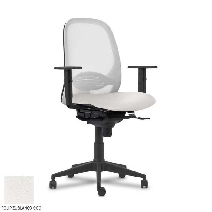 Silla ergonómica de oficina modelo Adara negra de Vincolo, brazos regulables