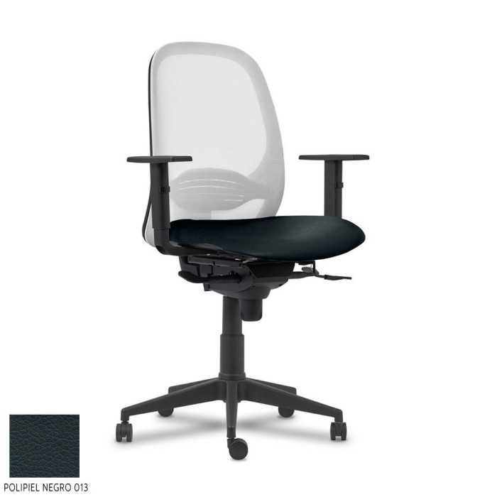 Silla ergonómica de oficina modelo Adara negra de Vincolo, brazos regulables