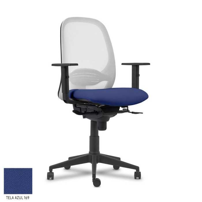 Silla ergonómica de oficina modelo Adara negra de Vincolo, brazos regulables