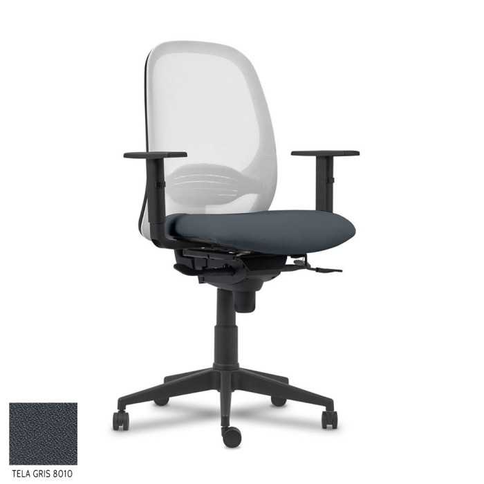 Silla ergonómica de oficina modelo Adara negra de Vincolo, brazos regulables