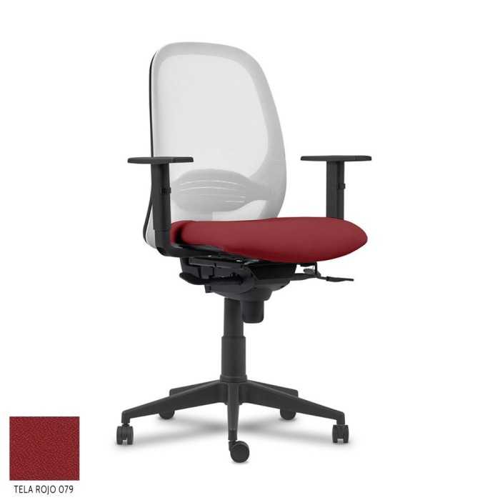 Silla ergonómica de oficina modelo Adara negra de Vincolo, brazos regulables