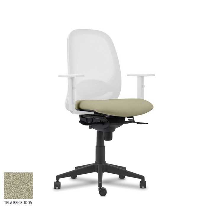 Silla Operativa ergonómica Adara White de Vincolo brazos regulables