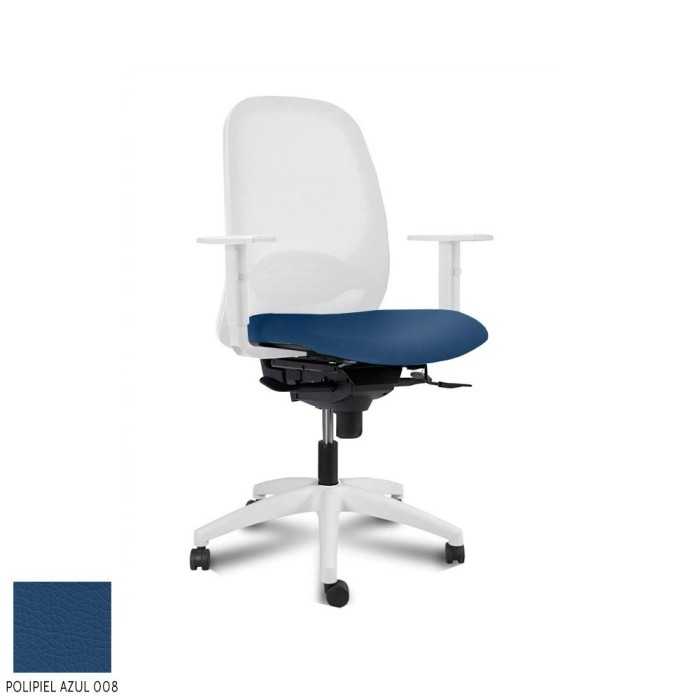 Silla ergonómica de oficina modelo Adara White de Vincolo, base blanca