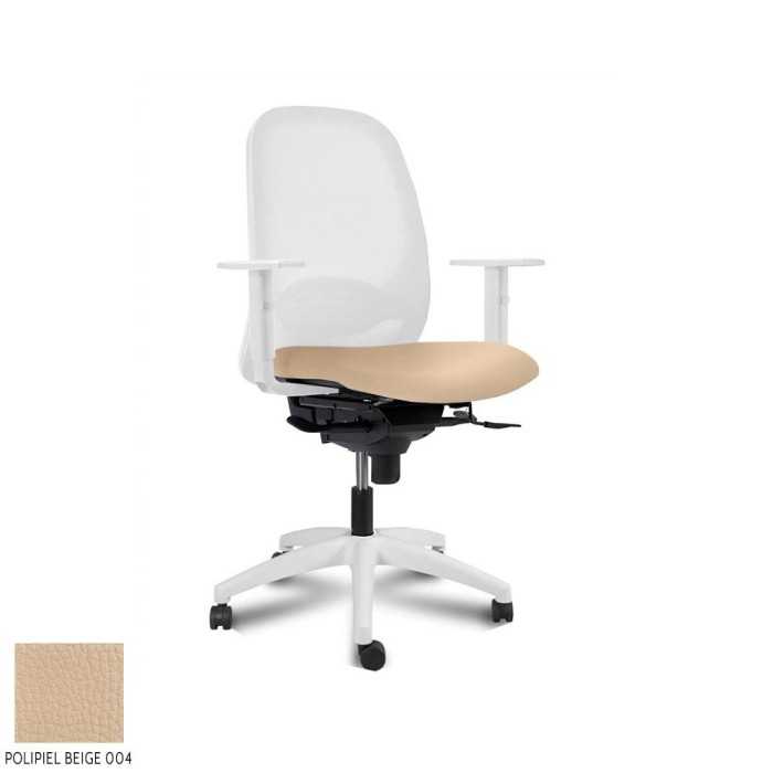 Silla ergonómica de oficina modelo Adara White de Vincolo, base blanca