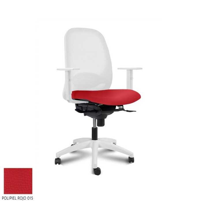 Silla ergonómica de oficina modelo Adara White de Vincolo, base blanca