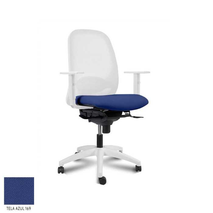Silla ergonómica de oficina modelo Adara White de Vincolo, base blanca