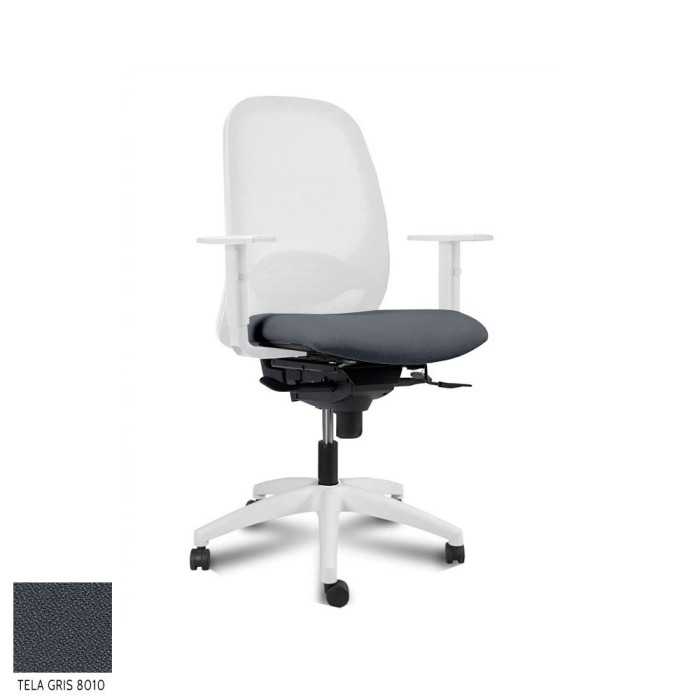 Silla ergonómica de oficina modelo Adara White de Vincolo, base blanca