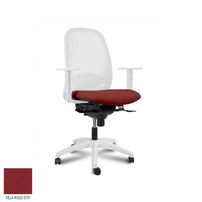 Silla ergonómica de oficina modelo Adara White de Vincolo, base blanca