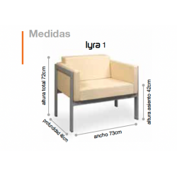 Silla para salas de espera Lyra 1 plaza