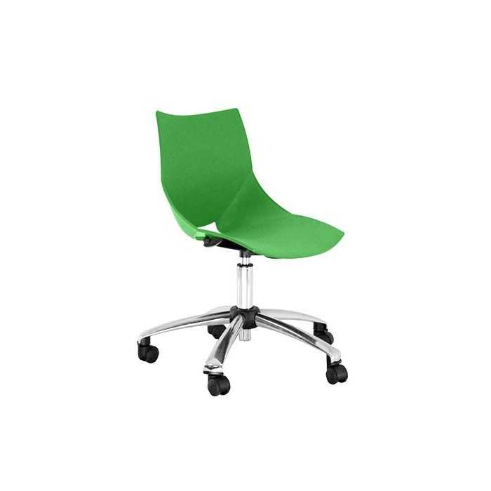 Silla de oficina modelo FAMA de vincolo, giratoria, base de aluminio