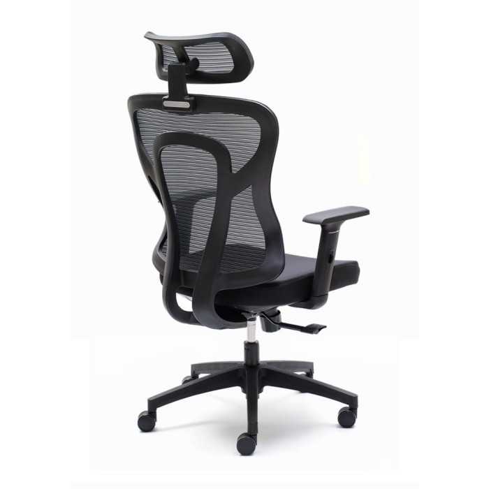 Silla ergonómica de oficina CALI de Euromof, cabecero y brazos regulables