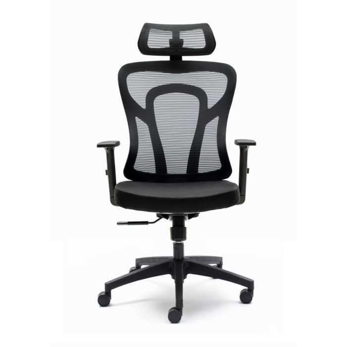 Silla ergonómica de oficina CALI de Euromof, cabecero y brazos regulables