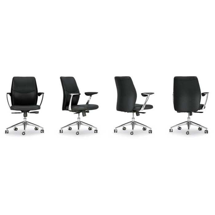 Sillón de oficina VIC giratorio con respaldo medio