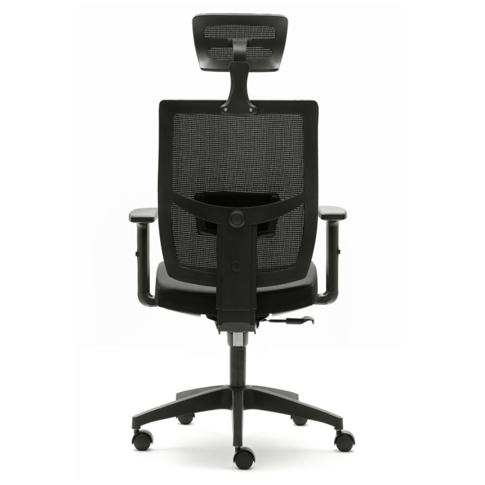 Silla ergonómica de oficina PISA de Euromof, cabecero y brazos regulables