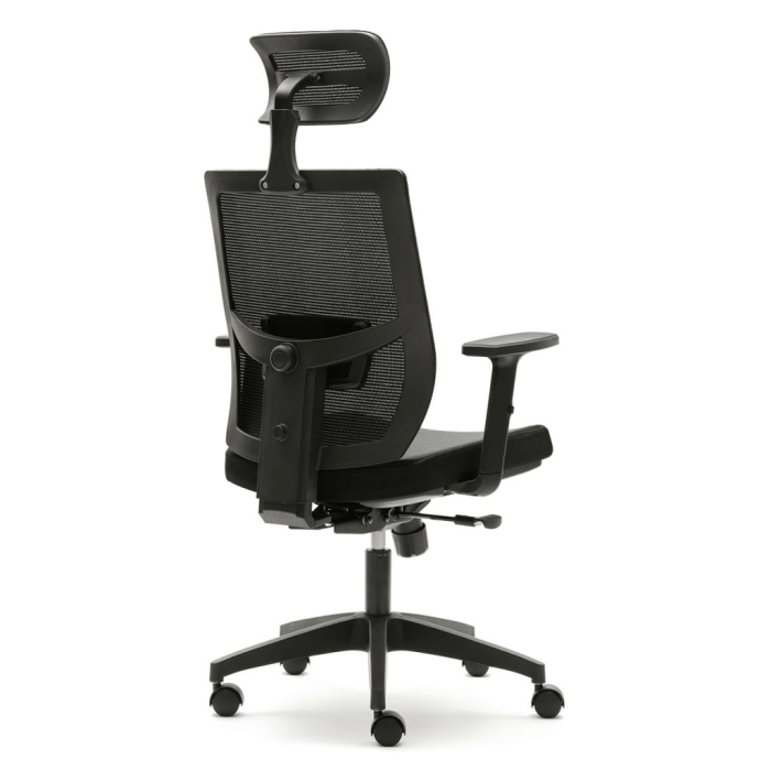 Silla ergonómica de oficina PISA de Euromof, cabecero y brazos regulables