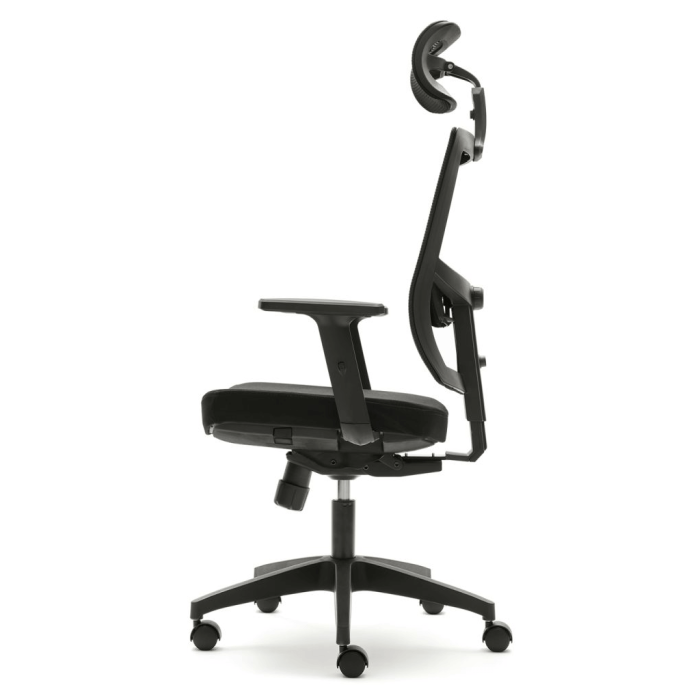 Silla ergonómica de oficina PISA de Euromof, cabecero y brazos regulables