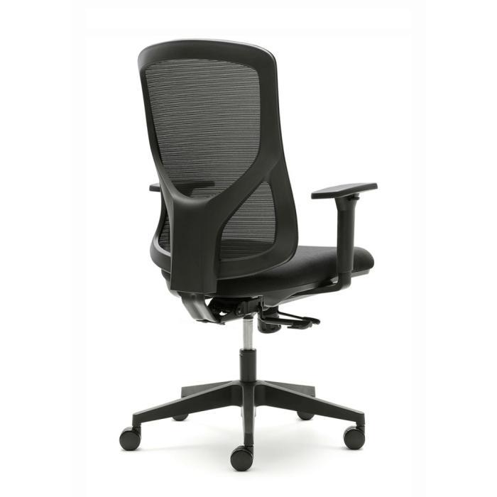 Silla ergonómica de oficina NANTES de Euromof, en acabado negro