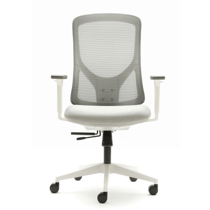 Silla ergonómica de oficina NANTES de Euromof, en acabado blanco