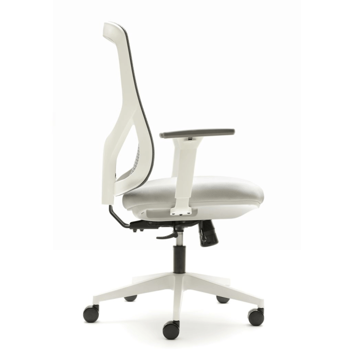 Silla ergonómica de oficina NANTES de Euromof, en acabado blanco