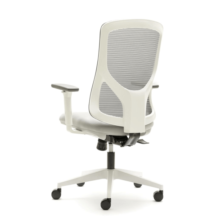 Silla ergonómica de oficina NANTES de Euromof, en acabado blanco