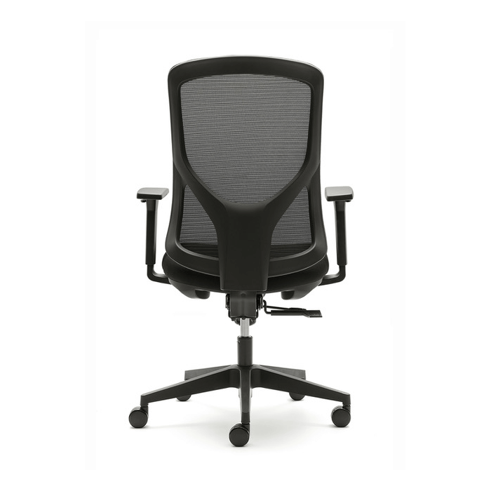Silla ergonómica de oficina NANTES de Euromof, en acabado negro