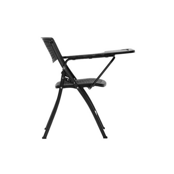 Pack 4 sillas plegables SEUL de Euromof con pala derecha, estructura de acero, color negro