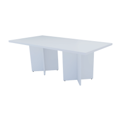 Mesa rectangular con dos bases en aspa serie LOMA de Euromof