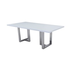 Mesa reunión VOLGA, tablero rectangular, 2 bases metálicas en T DE EUROMOF