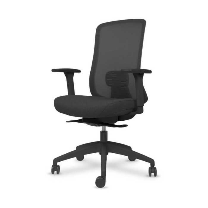 Silla ergonómica de oficina modelo Lando, brazos regulables, mecanismo SYNCRO