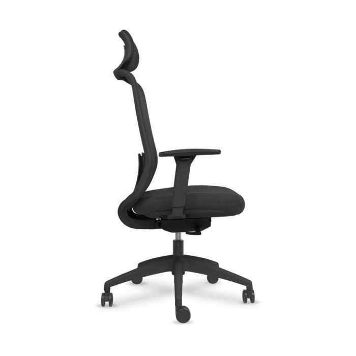 Silla ergonómica de oficina modelo Lando con cabezal, brazos regulables, mecanismo SYNCRO