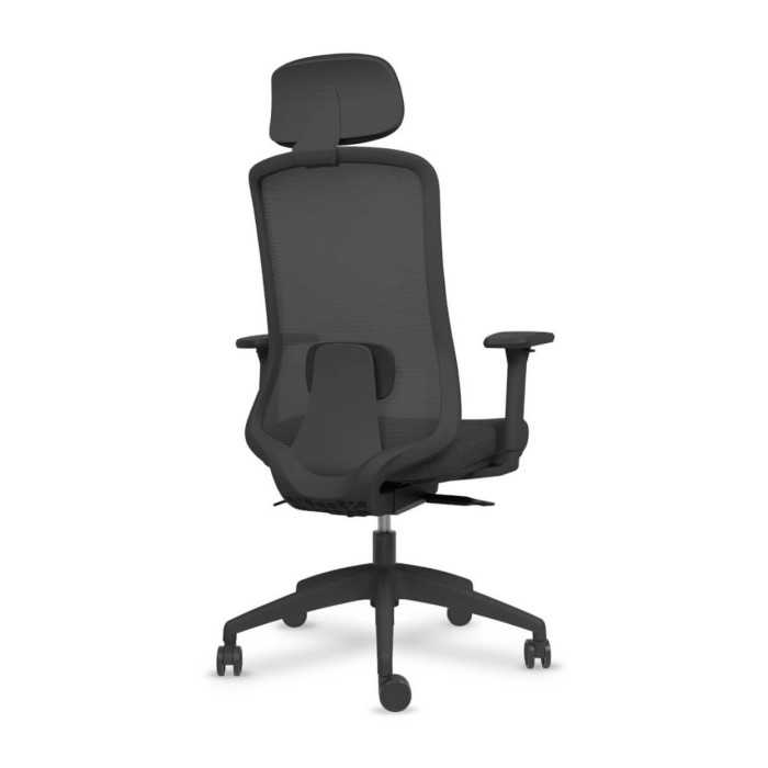 Silla ergonómica de oficina modelo Lando con cabezal, brazos regulables, mecanismo SYNCRO