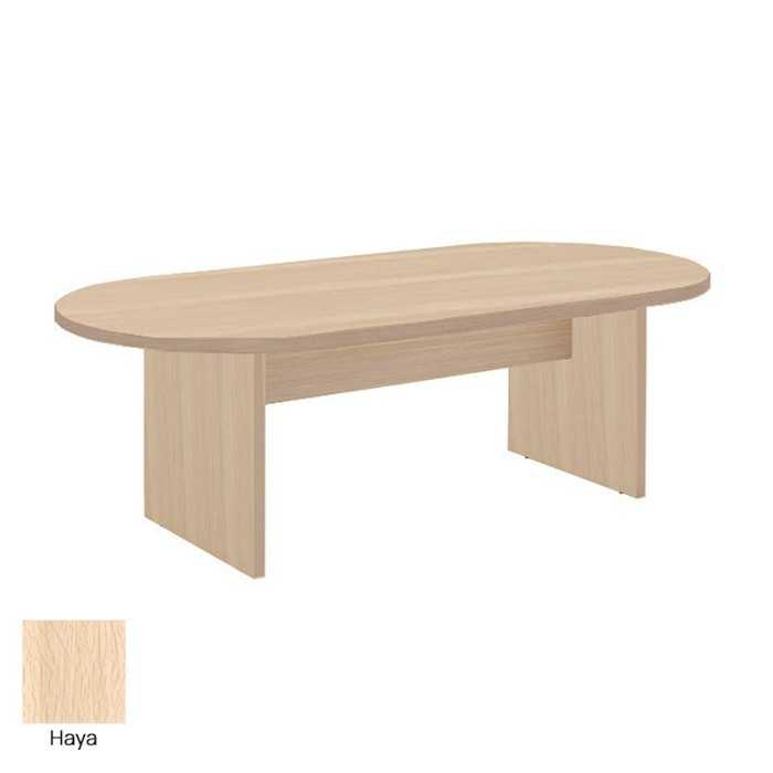 Mesa ovalada base en H de Euromof