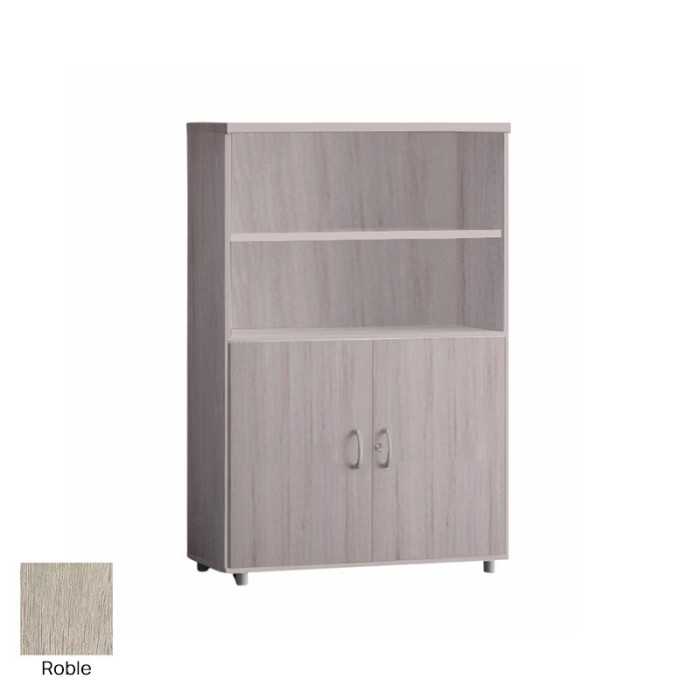 Armario de oficina medio serie MOB, con puertas bajas