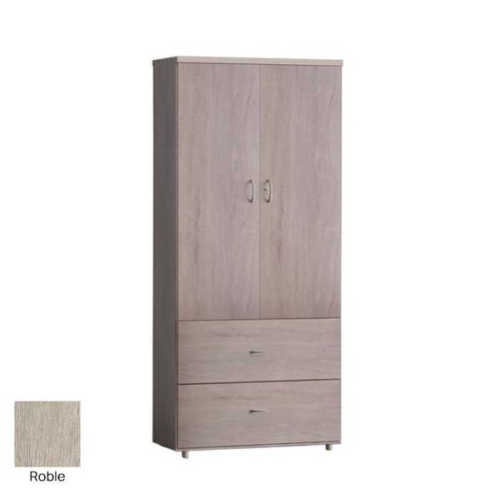 Armario de oficina alto, con puertas altas y dos archivos de Euromof