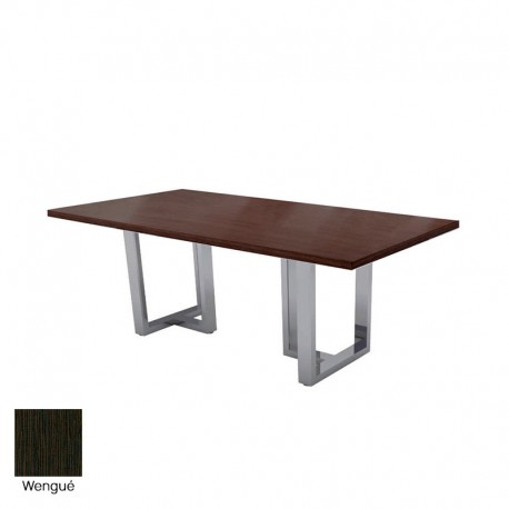 Mesa reunión VOLGA, tablero rectangular, 2 bases metálicas en T DE EUROMOF