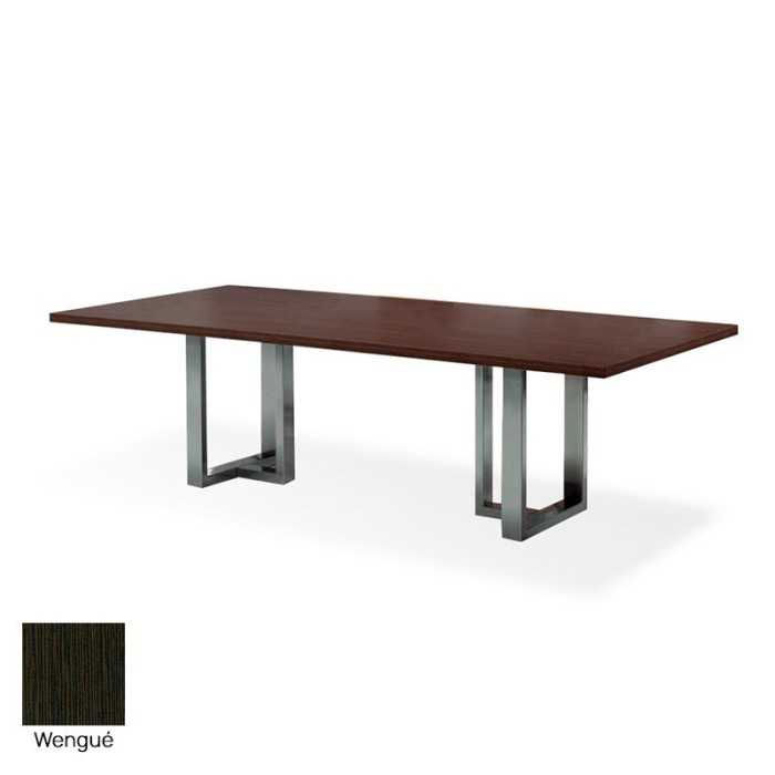 Mesa reunión VOLGA, tablero rectangular, 2 bases metálicas en T DE EUROMOF