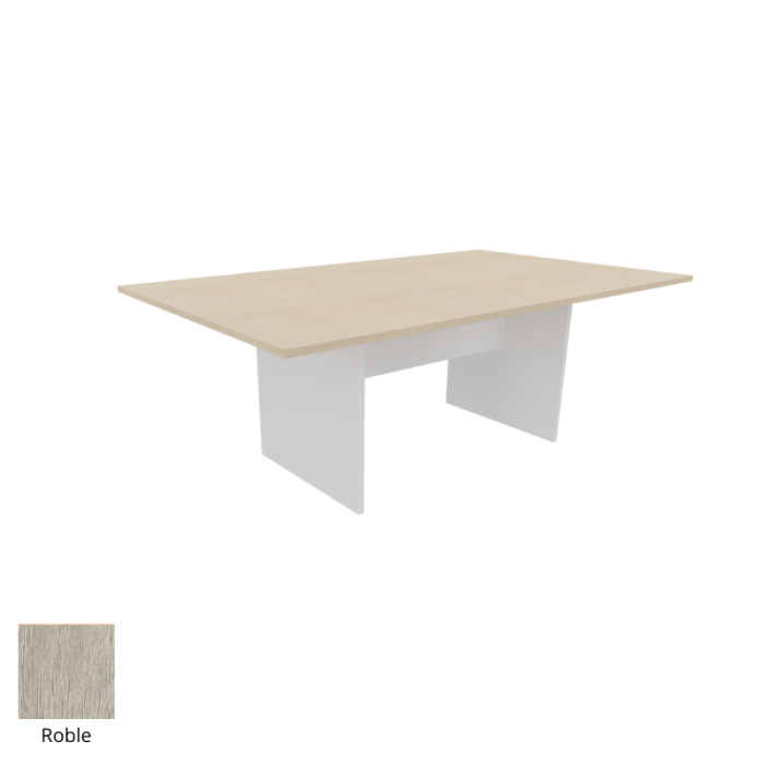 Mesa de reunión serie TINA medida 200 x 120 cm, forma rectangular