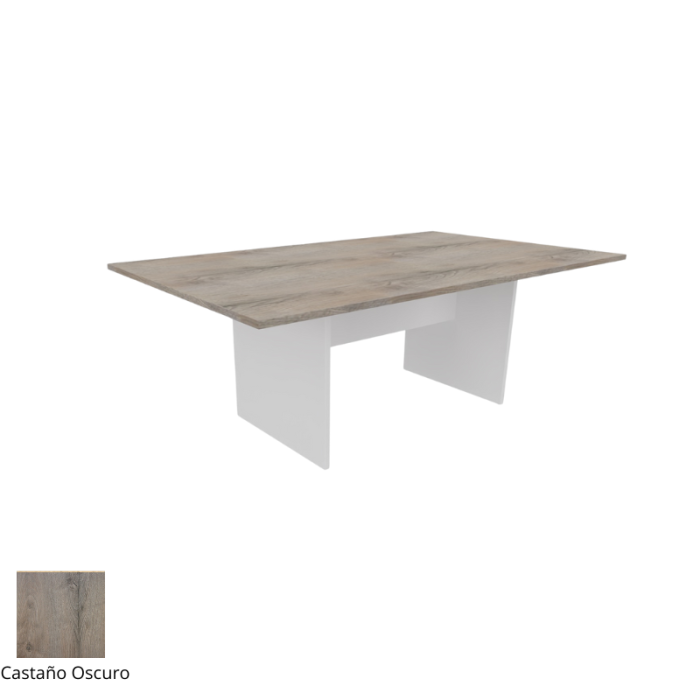 Mesa de reunión serie TINA medida 200 x 120 cm, forma rectangular